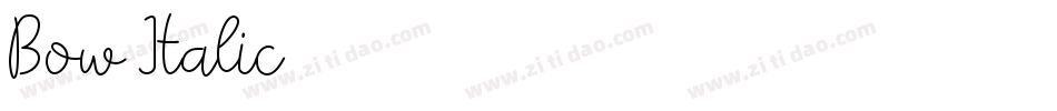 Bow Italic字体转换